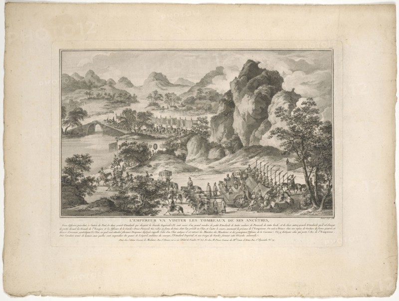 L'empereur va visiter les tombeaux de ses ancêtres, Conquêtes de l'empereur de la Chine and other images of the Chinese emperor