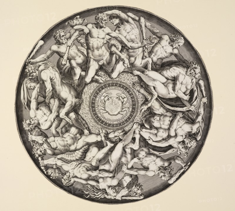 Battle of the Lapiths, Passeri, Bernardino, ca. 1540-1596, Thomassin, Philippe, 1562-1622, Engraving, between 1617 and 1619