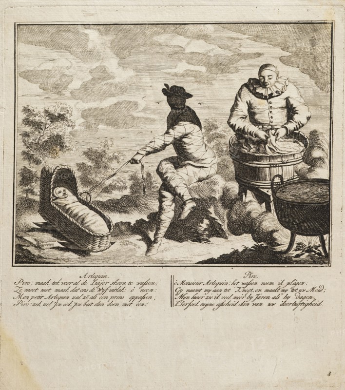 vertonende de vonderlyke ziekte bezwangerkeid en baring van Arlequin benevens de opvoeding van des zelfs Jongen Zoon