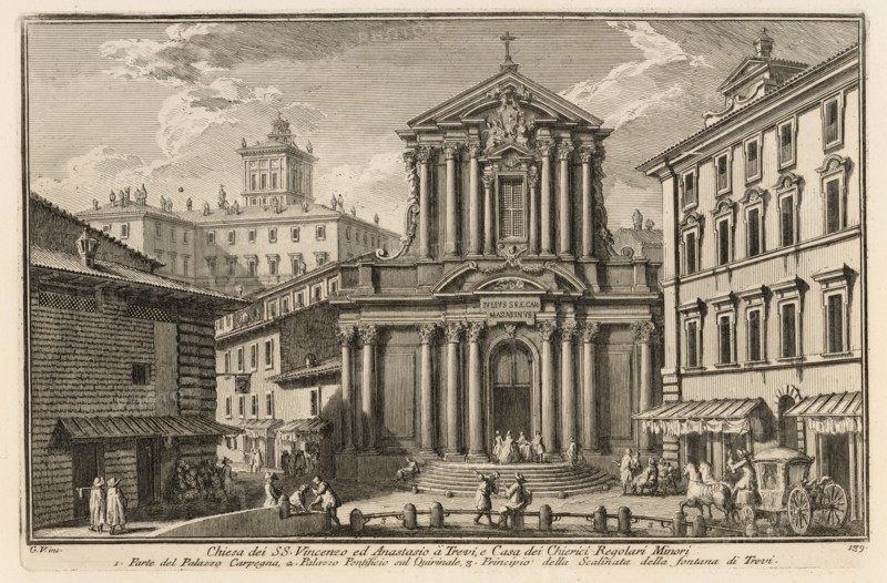 Chiesa dei SS. Vincenzo ed Anastasio à Trevi, e Casa dei Chierici Regolari Minori, Delle magnificenze di Roma antica e moderna