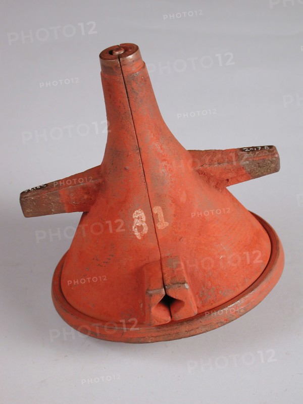 Three parts of four-piece bronze mold for funnel, mold casting tool tools equipment raw metal bronze, cast turned Four-piece