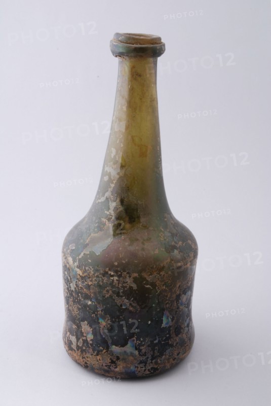 Bottle, bottle holder soil find glass, archeology packaging wine drink