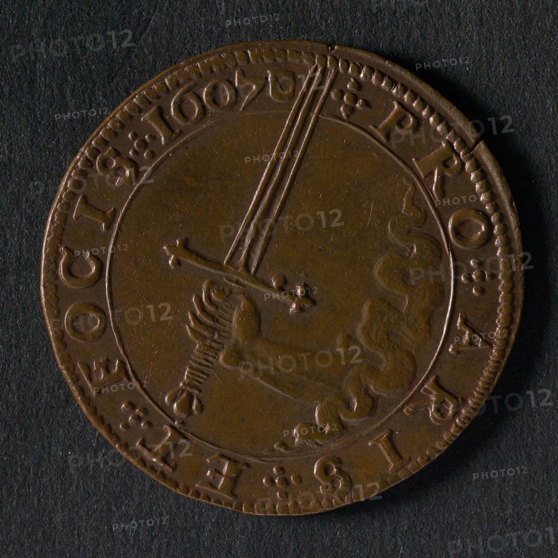 Medal from the States of Utrecht in connection with the negotiations on the file, jeton utility medal medal exchange buyer, arm