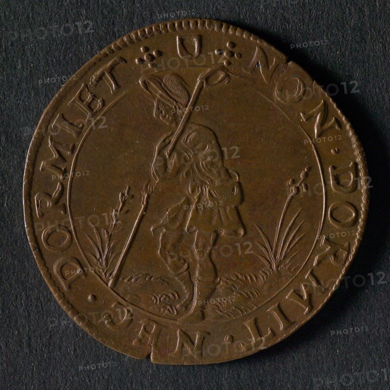 Medal on the negotiations on the 12-year file, jeton utility medal medal exchange copper, herd of sheep irradiated by heavenly