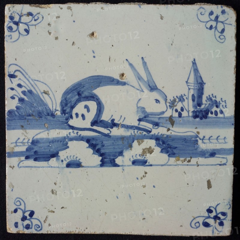 wall tile tile sculpture ceramic earthenware glaze, baked 2x glazed painted