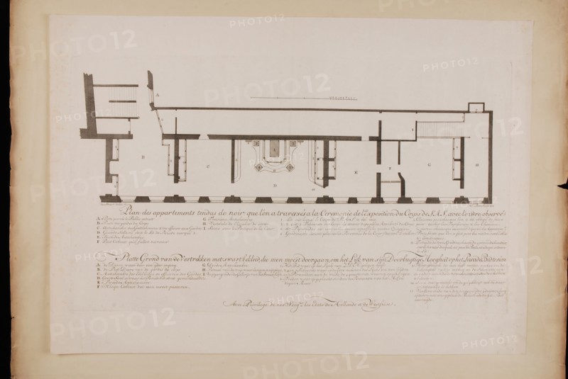 De Swart (artist), Map of the rooms around the parade bed of the corpse of Willem Karel Hendrik Friso (Willem IV)