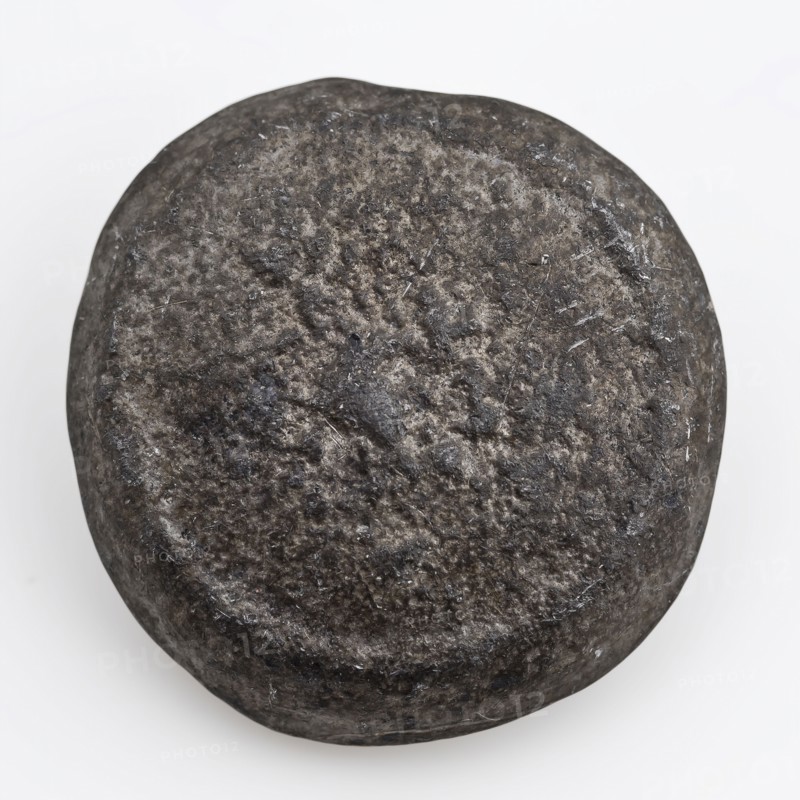 Loden disk, probably playing stone or playing disc, disc game ground find lead metal, gram cast Loden disk with flat side