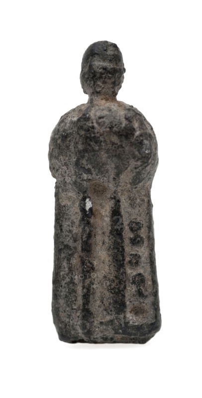 Part of tin leather batter or small image, batter figurine soil find tin metal, cast Pewter leather batter or small image