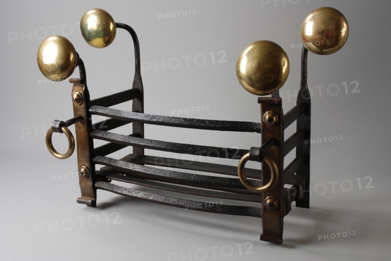 Firebird with four large brass buttons, two rings on the front, firebox stove fireplace iron brass, Heavy forged firearm