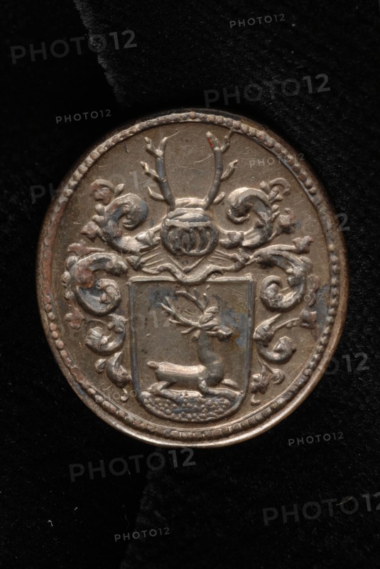 Silver seal stamp with the family crest of Jordens, seal stamp stamp kit silver, Oval silver stamp with the coat of arms