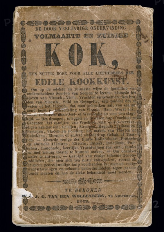 Wollenberg, J.G. van den, The full-bodied and economical cook, who has been through many years of experience, cookbook oud druk