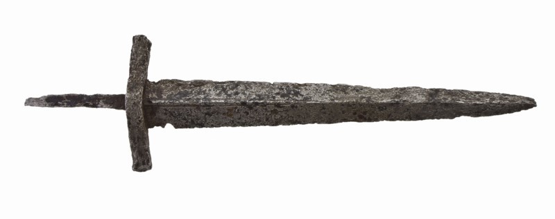 Model gothic military dagger with double-edged blade, military dagger dagger knife stab weapon weapon fragment founding iron