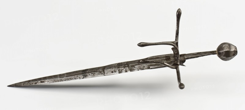 Left hander, left hand dagger knife stab weapon weapon fragment soil found cast iron wrought iron metal, cast forged Left hand