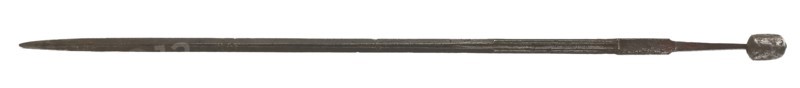 Rapier with latch and refined trench group on blade, kling rapier sword hilt weapon part soil find wrought iron metal total