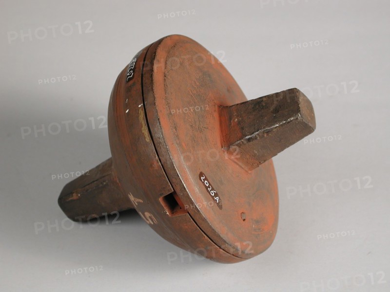 Two-piece bronze mold for lid of jug, cast molding tool tools base metal bronze, cast turned Two-piece bronze mold