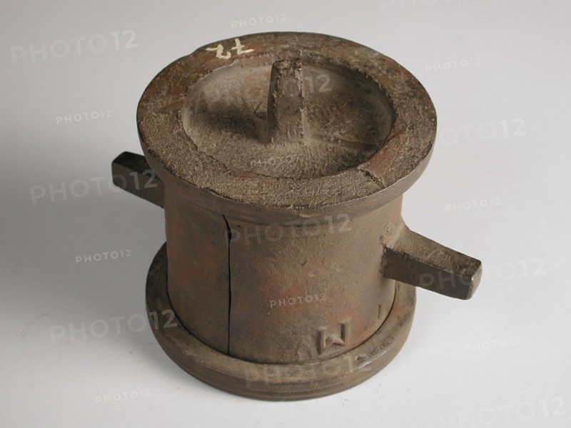 Tinsmith: Dirck Jansz Messchaert I of Dirck Jansz Messchaert II, Four-piece bronze mold for barnyard with initials DIM, mold