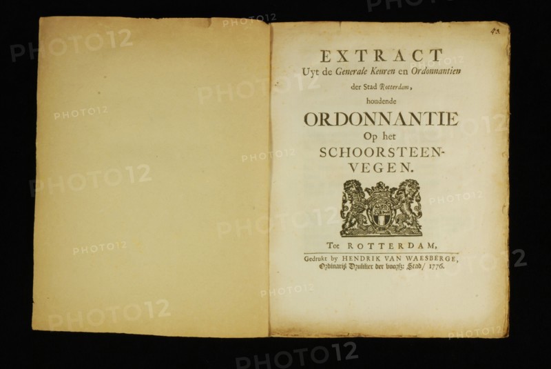 Waesberge, Hendrik van, Extract holding ordinance on the chimney sweeping, old printing book information form paper, printed