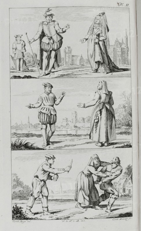 Intema, LE FRANCQ VAN BERKHEY, J. Natuurlyke history of Holland, old-print book information form paper cardboard leather
