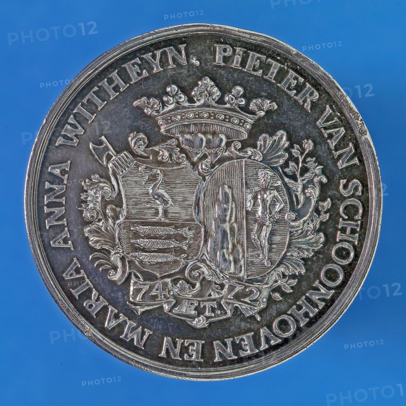 J.C. Marmé, Medal on the 50th wedding of Pieter van Schoonhoven and Maria Anna Witheyn on April 17, 1758, wedding medal