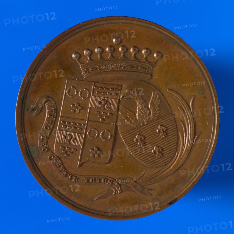 Medal on the 50th wedding anniversary of . Hoynck van Papendrecht and Paulina Loeff on October 25, 1835, wedding medal medal
