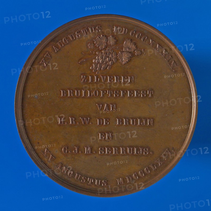 J.P.M. Menger, Medal at the silver wedding feast of H.R.W. De Bruijn (wine buyer in Rotterdam) and C.J.M. Serruijs on August 15