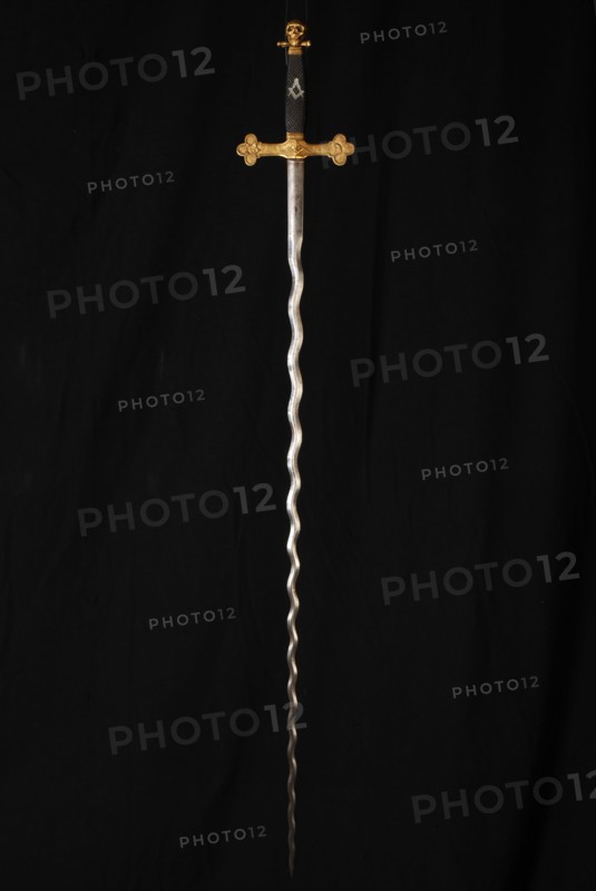 Masonic flaming sword, sword attribute mother of pearl brass steel gold, fire goldplated silverplated? Masonic sword: flaming