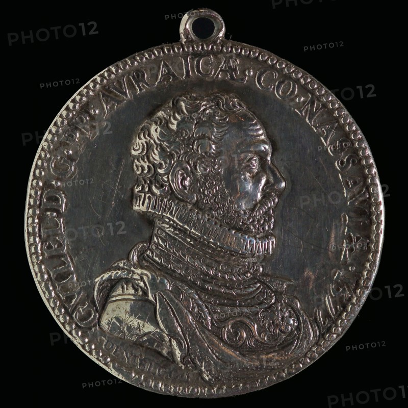 Coenraad Bloc, Medal on the wedding of William of Orange and Charlotte de Bourbon, wedding medal penning footage silver