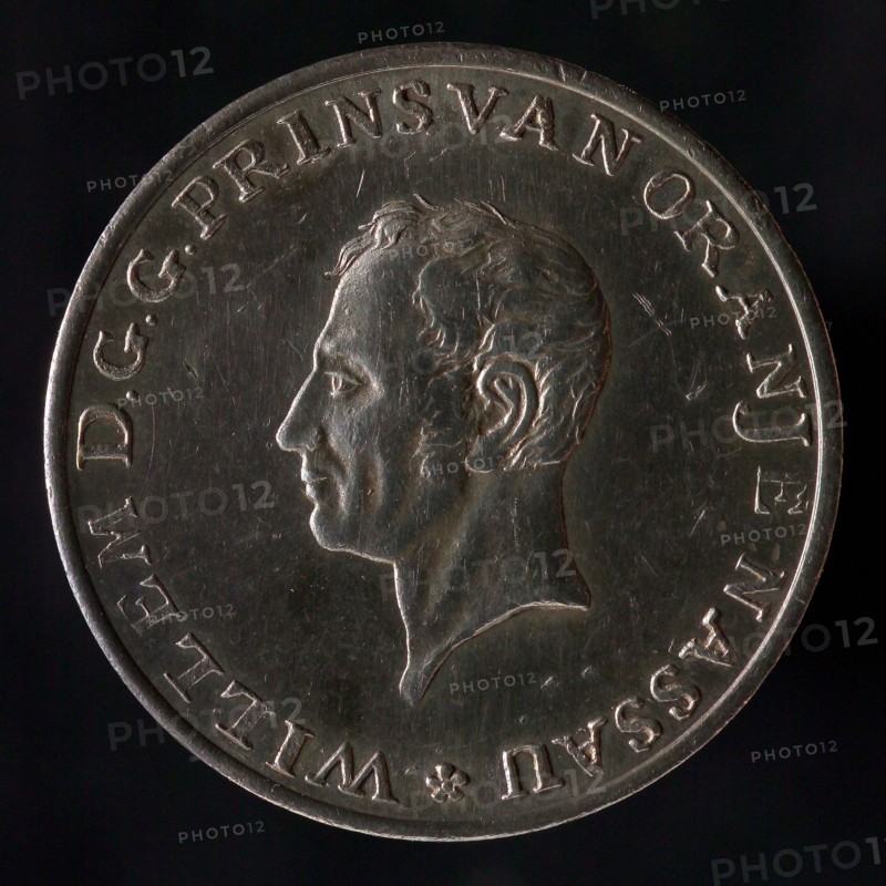 's Rijks Munt, Medal on the inauguration of William I, Prince of Orange, as sovereign prince, scattering penning footage silver