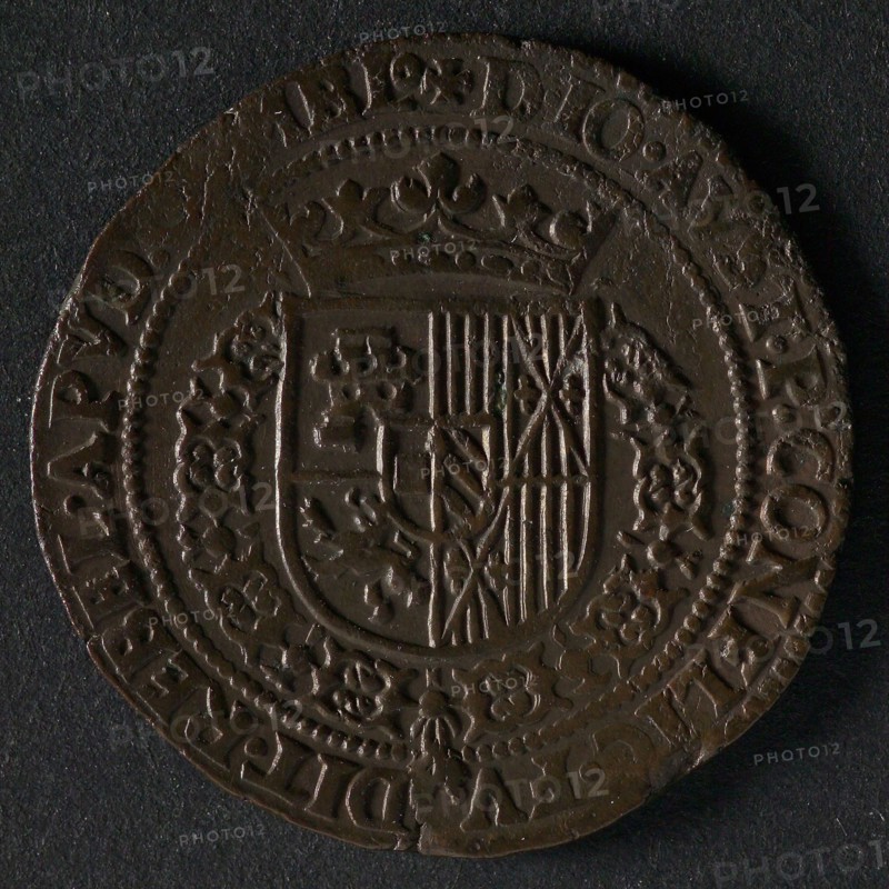 Medal at the Battle of Gembloux, jeton utility medal medal exchange buyer, crowned escutcheon of Don Juan with chain
