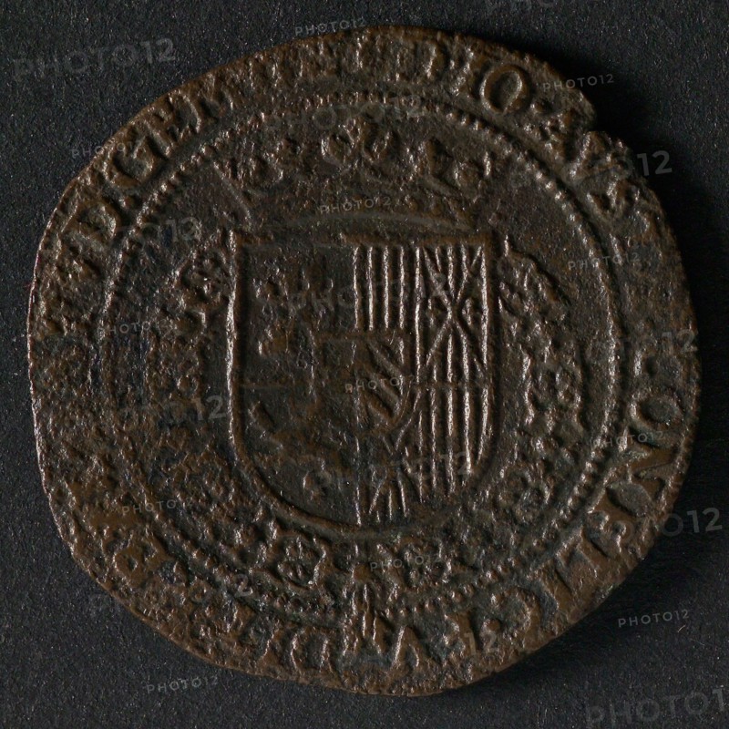 Medal at the Battle of Gembloux, jeton utility medal medal exchange buyer, crowned escutcheon of Don Juan with chain