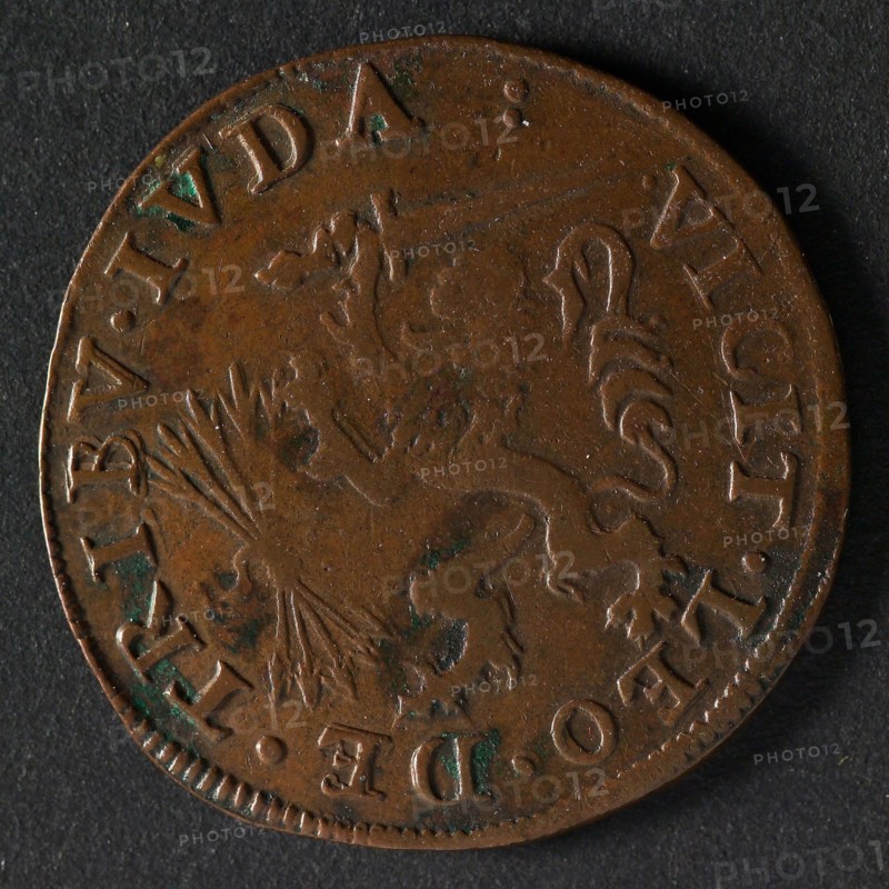 Medal on closing the Union of Utrecht, jeton utility medal medal exchange copper, the Dutch lion with sword and arrows