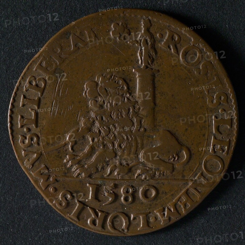Medal on the redemption of the Inquisition, jeton utility medal medal exchange buyer, the Spanish King offers the Dutch lion