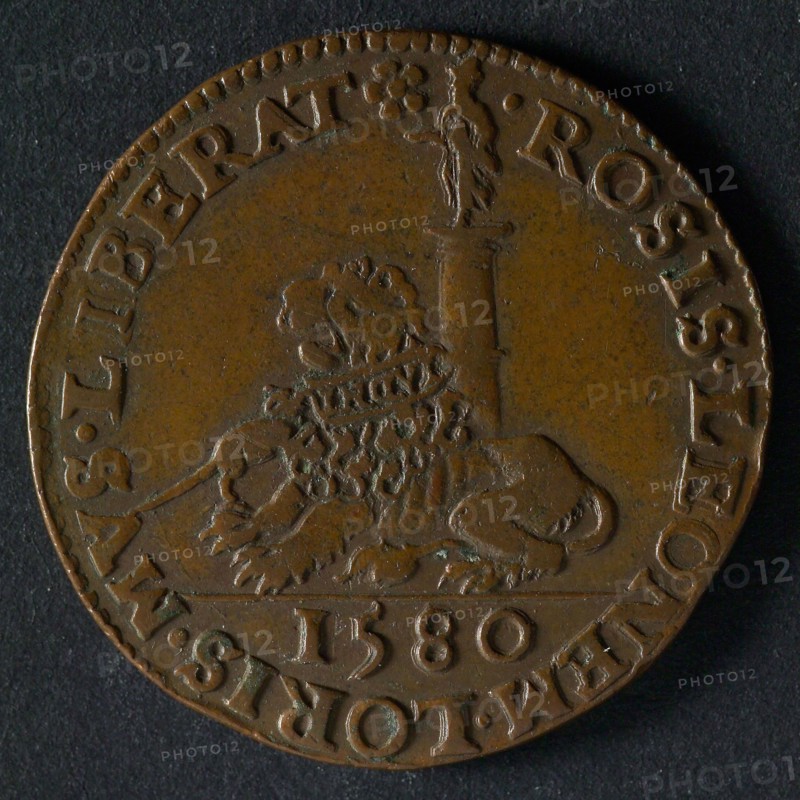 Medal on the redemption of the Inquisition, jeton utility medal medal exchange buyer, the Spanish King offers the Dutch lion