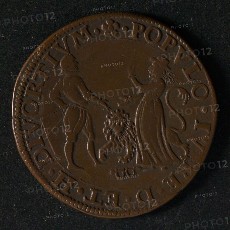 Medal on the aversion of the Netherlands to the Duke of Anjou, jeton utility medal medal exchange buyer, Dutch virgin tied