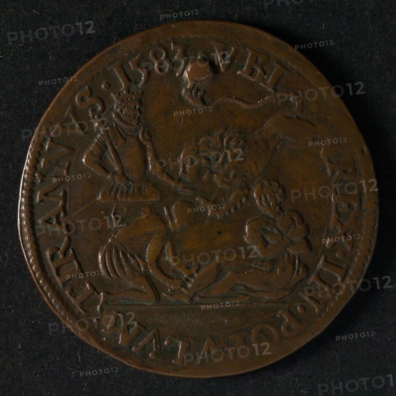 Medal on the aversion of the Netherlands to the Duke of Anjou, jeton utility medal medal exchange buyer, Dutch virgin tied