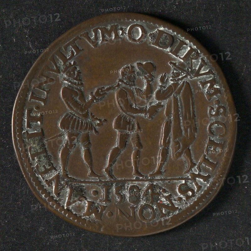 Medal on the murder of the Prince of Orange, jeton utility medal medal exchange buyer, the Prince of Orange is shot by Balthasar