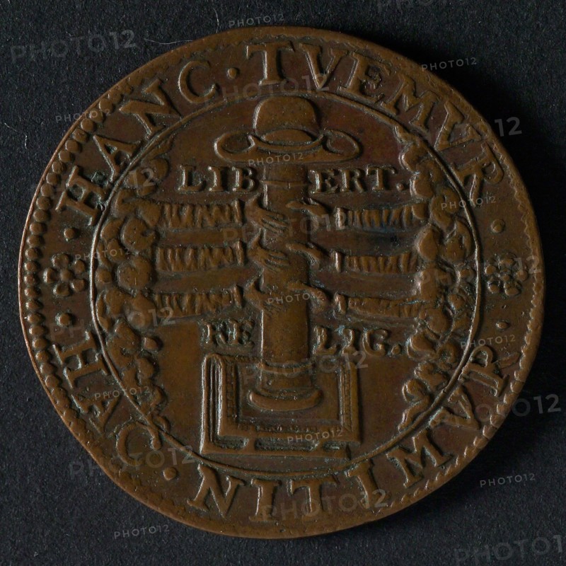 Medal on the elevation of Prince Maurice to governor of Gelderland and Overijsel, jeton utility medal medal exchange copper, six