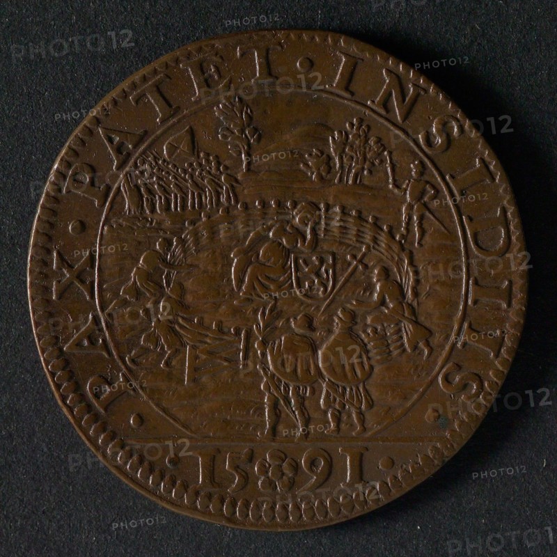 Medal on the mediation offered by the German emperor, jeton utility medal medal exchange buyer, Dutch virgin leaning on