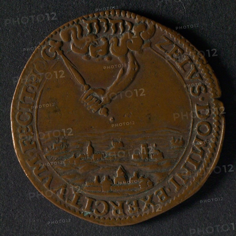 Medal on the conquest of Steenwijk, Ootmarsum and Coevorden, jeton utility medal medal exchange buyer, above three regained