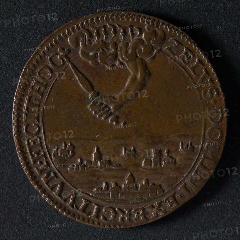 Medal on the conquest of Steenwijk, Ootmarsum and Coevorden, jeton utility medal medal exchange buyer, above three regained