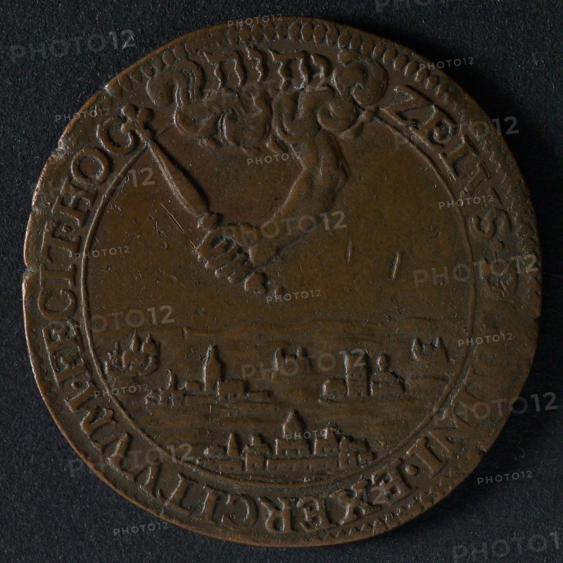 Medal on the conquest of Steenwijk, Ootmarsum and Coevorden, jeton utility medal medal exchange buyer, above three regained