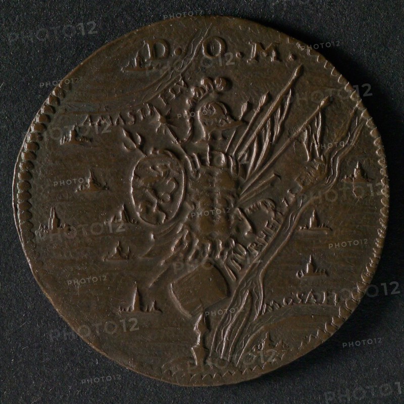 Bill on the victory of Prince Maurits at Turnhout and other war events, jeton utility medal medal exchange buyer, weapon trophy