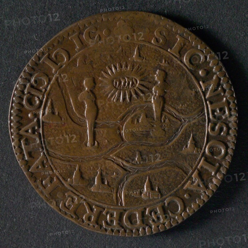 Medal on the admiration of Admiral van der Does and the futile siege of Bommel by the Spaniards, jeton utility medal
