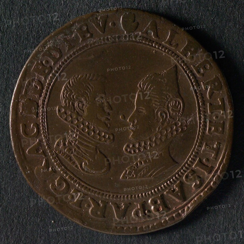 Medal on the prosperity under Albertus and Isabella, jeton utility medal medal exchange buyer, busts Albertus and Isabella