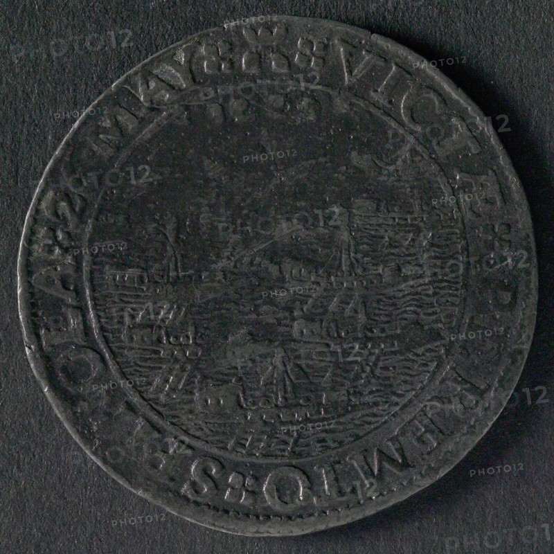 Medal on the victory by the Zeeuwen on the Spanish galleys under Spinola, jeton utility medal medal exchange tin, only Zeeland