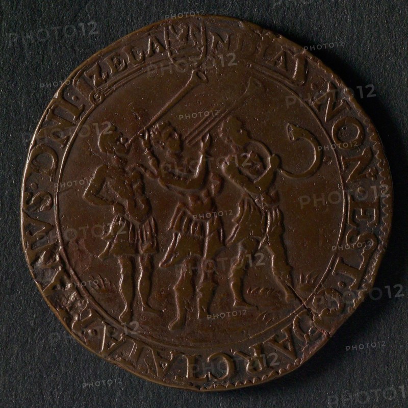 Medal on the negotiations on the file, jeton utility medal medal exchange copper, two armies opposite each other entrenched