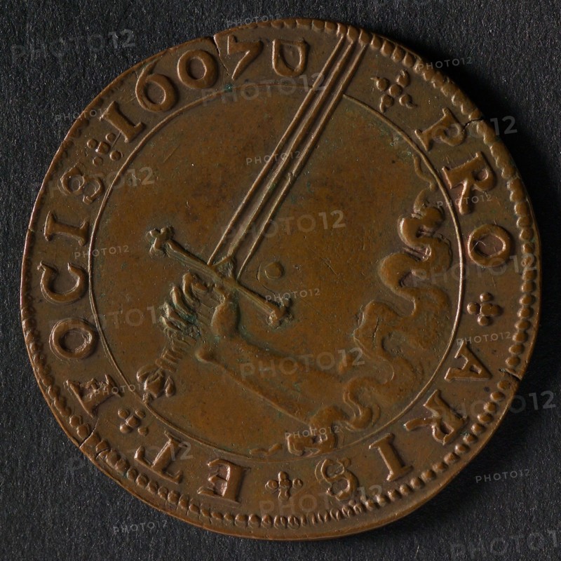 Medal from the States of Utrecht in connection with the negotiations on the file, jeton utility medal medal exchange buyer, arm