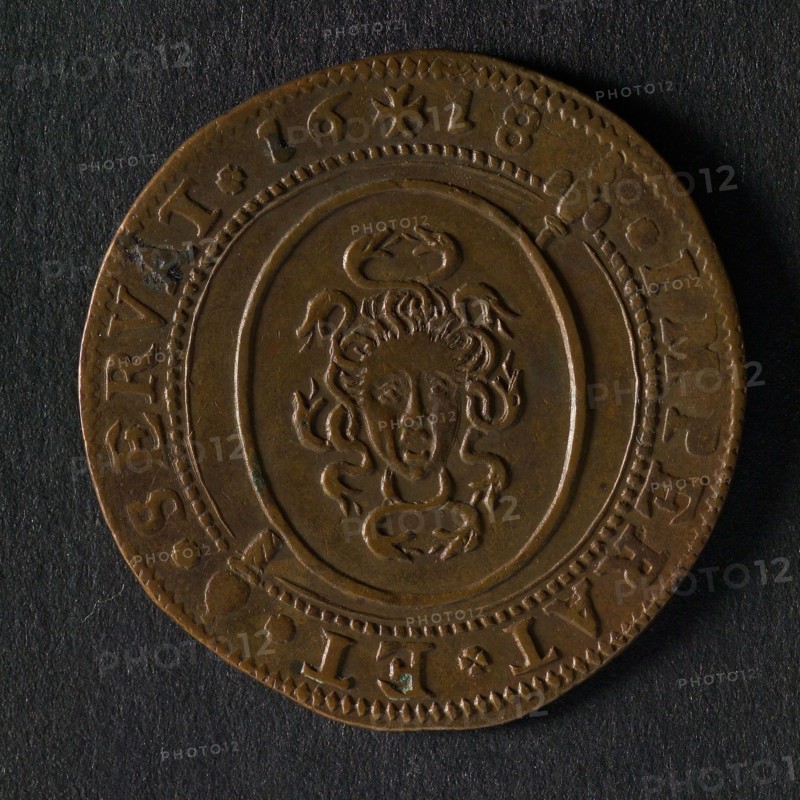 Medal on the conservative government of Albert, jeton utility medal medal exchange buyer, crowned escutcheon of Albertus