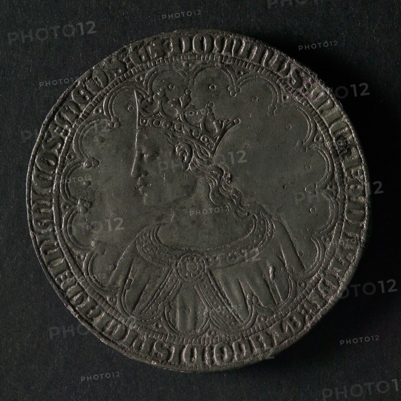 Medal on Peter I of Castile, penning footage lead metal, portrait Peter I legend: DOMINVS: MICHI: ADIVTOR, The Lord is my helper