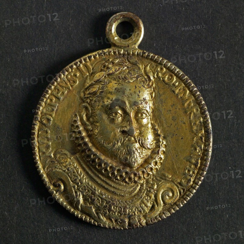 Contribution to the death of Rudolf II, death certificate conscription fee coin identification silver gold?, bust of emperor